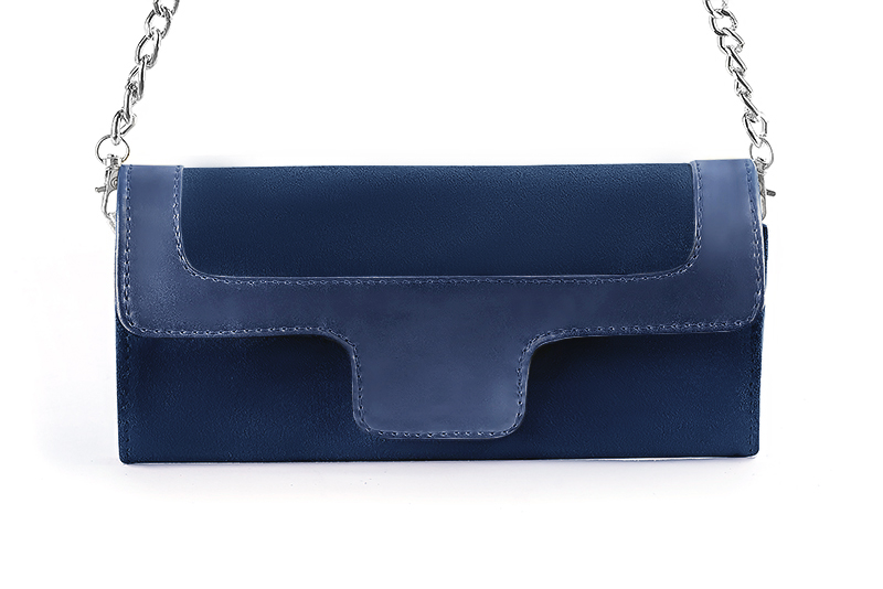 Navy blue and prussian blue luxurious elegant clutch for ceremonies, weddings and evenings out. - Florence KOOIJMAN